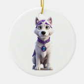 Heroic Husky Keramisch Ornament (Voorkant)