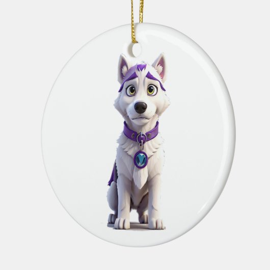 Heroic Husky Keramisch Ornament (Links)