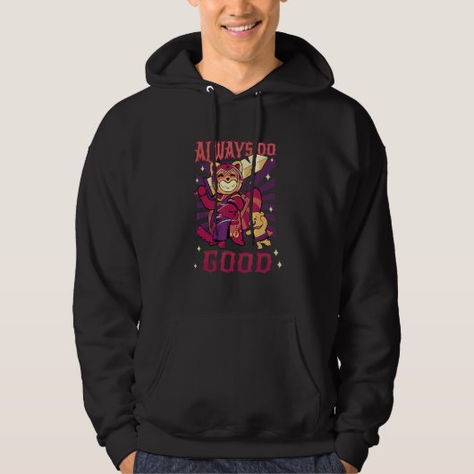 Heroic medieval Warrior Racoon in Heavy Armor Dung Hoodie (Voorkant)