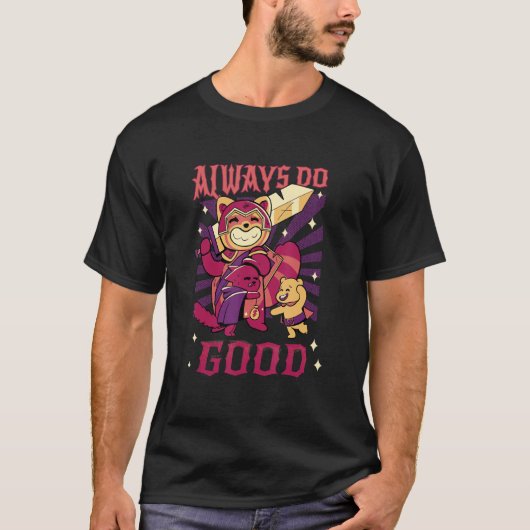 Heroic medieval Warrior Racoon in Heavy Armor Dung T-shirt (Voorkant)