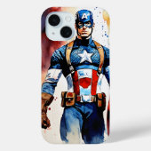 Heroic Protection: Captain America Edition aangeko Case-Mate iPhone Case (Achterkant)