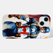 Heroic Protection: Captain America Edition aangeko Case-Mate iPhone Case (Achterkant (horizontaal))