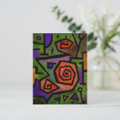 Heroic Rozen van Paul Klee Abstract Art Briefkaart (Staand voorkant)