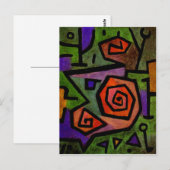 Heroic Rozen van Paul Klee Abstract Art Briefkaart (Voorkant / Achterkant)