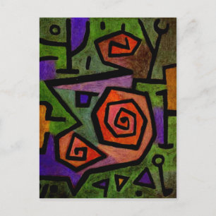 Heroic Rozen van Paul Klee Abstract Art Briefkaart