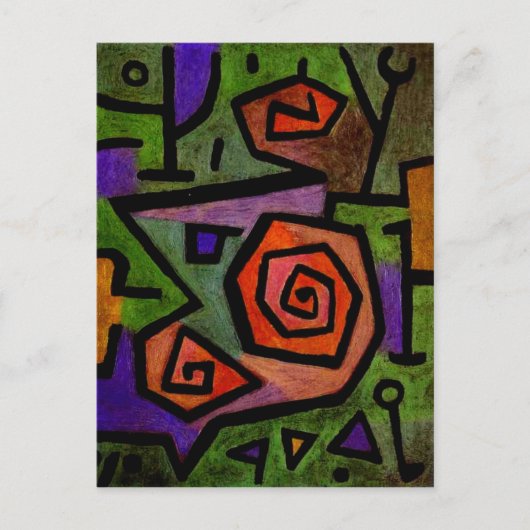 Heroic Rozen van Paul Klee Abstract Art Briefkaart (Voorkant)