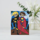 Heroic Superheroes Briefkaart (Staand voorkant)