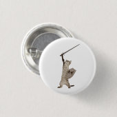 Heroic Warrior Knight Cat Ronde Button 3,2 Cm (Voorkant /achterkant)