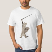 Heroic Warrior Knight Cat T-shirt (Voorkant)