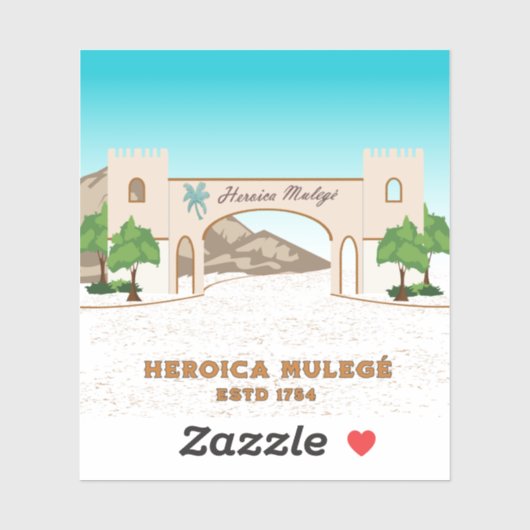 Heroica Mulegé Baja California Sur Mexico Sticker (Vel)