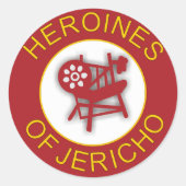 Heroines van Jericho Ronde Sticker (Voorkant)