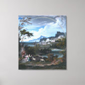 Heroïsch landschap met regenboog canvas afdruk (Voorkant)