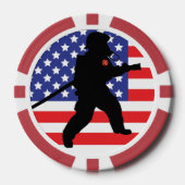 Heroïsche brandweervlag ontwerp brandslang poker chips (Voorkant)