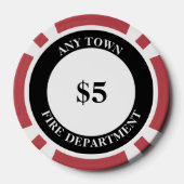 Heroïsche brandweervlag ontwerp brandslang poker chips (Achterkant)