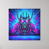 Heroïsche Cyberpunk Vibe Canvas Afdruk (Voorkant)