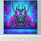 Heroïsche Cyberpunk Vibe Canvas Afdruk (Insitu (Houten vloer))