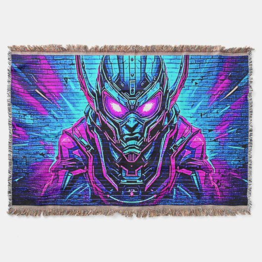 Heroïsche Cyberpunk Vibe Deken (Voorkant)