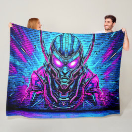 Heroïsche Cyberpunk Vibe Fleece Deken