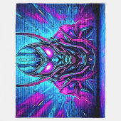 Heroïsche Cyberpunk Vibe Fleece Deken (Voorkant)