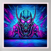 Heroïsche Cyberpunk Vibe Poster (Voorkant)