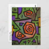 Heroïsche Rozen Abstract door Paul Klee Briefkaart (Voorkant / Achterkant)