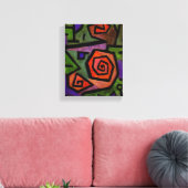 Heroïsche Rozen van Paul Klee Abstracte moderne ku Canvas Afdruk (Insitu (Woonkamer))