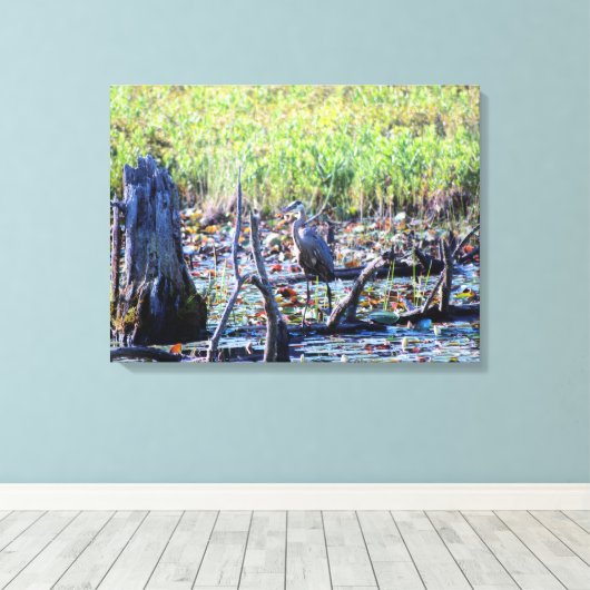 Heron 6467 canvas afdruk (Insitu (Houten vloer))