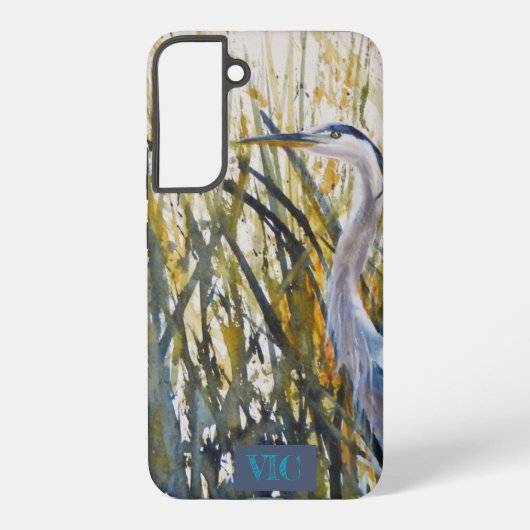 Heron Art - In het onkruid Samsung Galaxy Hoesje (Achterkant)