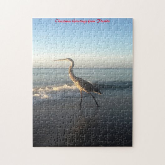 Heron Beach Florida.kerstgroeten Legpuzzel (Verticaal)