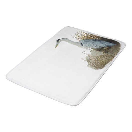 Heron bij Marsh Edge Bath Mat (Gekanteld)
