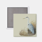Heron bij Marsh Edge Magnet (Voorkant / Achterkant)