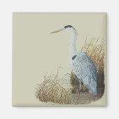Heron bij Marsh Edge Magnet (Voorkant)