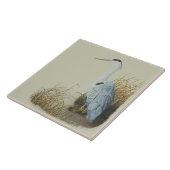 Heron bij Marsh Edge Tile Tegeltje (Zijkant)