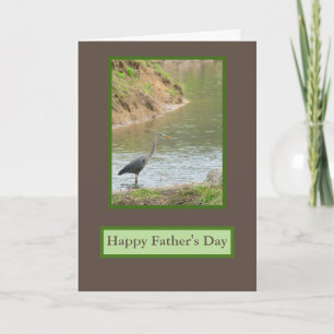 HERON BIJ POND / HAPPY VADERDAG KAART