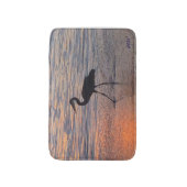 Heron bij Sunrise Bathmat Badmat (Voorkant Verticaal)