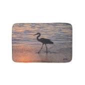 Heron bij Sunrise Bathmat Badmat (Voorkant)