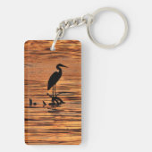 Heron bij Sunset Sleutelhanger (achterkant)