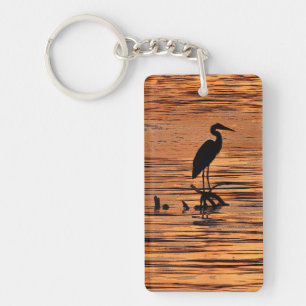 Heron bij Sunset Sleutelhanger