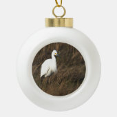 Heron Bird Ceramic Ball Kerstannament Keramische Bal Ornament (Voorkant)