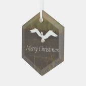 Heron Bird Flying Glass Ornament (Voorkant links)