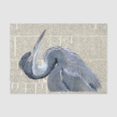 Heron Bird French Newspaper  Decoupage Tissuepapier (Voorkant)
