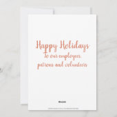 Heron Bird In De Winter Sneeuw Zakelijke Kerstmis Feestdagenkaart (Achterkant)