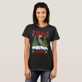 Heron Bird Lights Xmas Tree Santa Heron Christmas T-shirt (Voorkant volledig)