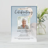 Heron Bird Lover Celebration of Life Photo Funeral Kaart (Staand voorkant)