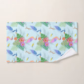 Heron Bird met Flowers Bad Handdoek (Handdoek)