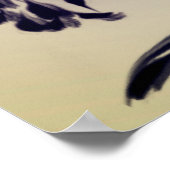  heron Bird Mountains schilderij Poster (Hoek)