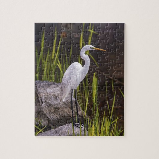Heron Bird Natuur Rocks Legpuzzel (Verticaal)