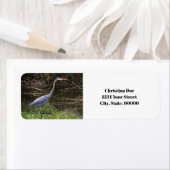 Heron Bird Photo Personaliseer retouradres Etiket (Insitu)