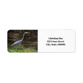 Heron Bird Photo Personaliseer retouradres Etiket (Voorkant)