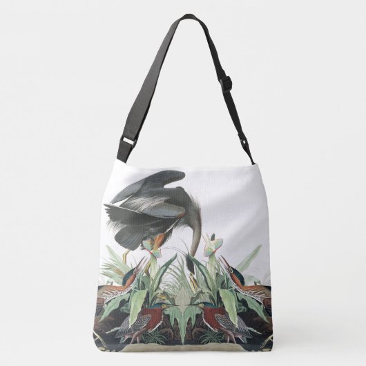 Heron Birds Audubon Wildlife Collage Canvas tas (Achterkant)